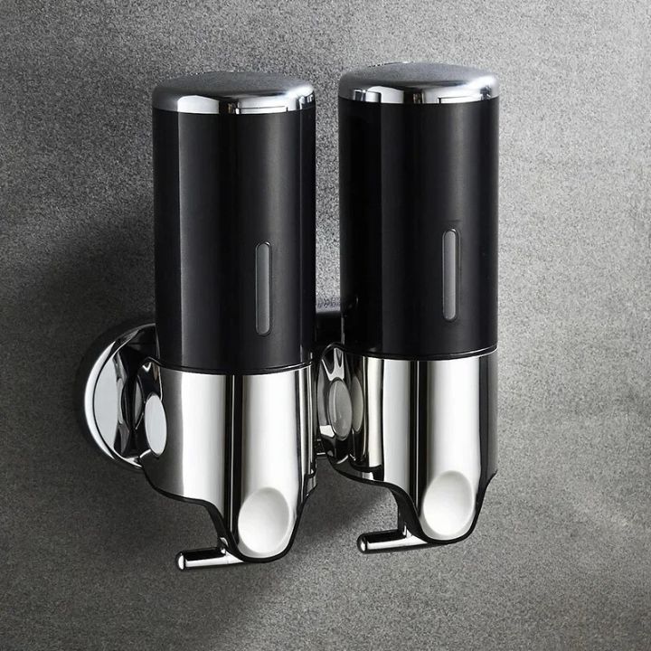 Muurbevestigde Moderne Zeepdispensers Voor Luxe Badkamers Zwart 2 stuks
