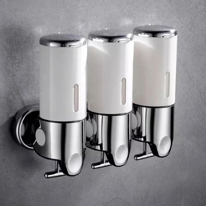 Muurbevestigde Moderne Zeepdispensers Voor Luxe Badkamers Wit 3 stuks