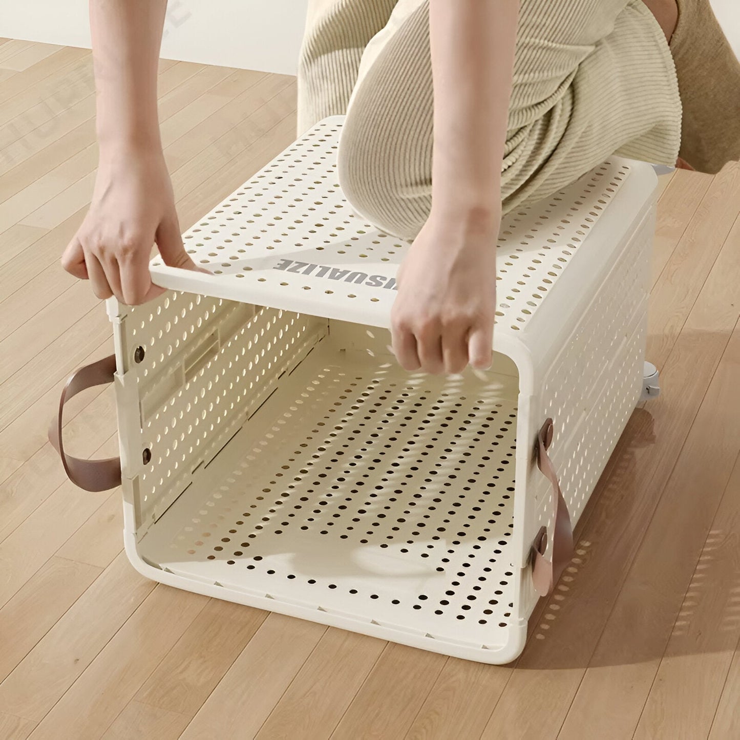 Opvouwbare Wasmand Met Wielen Voor Ruime Inhoud En Gemak
