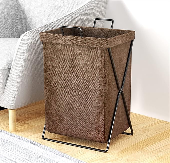 Opvouwbare Wasmand Voor Praktische Opberging Van Kleding Bruin