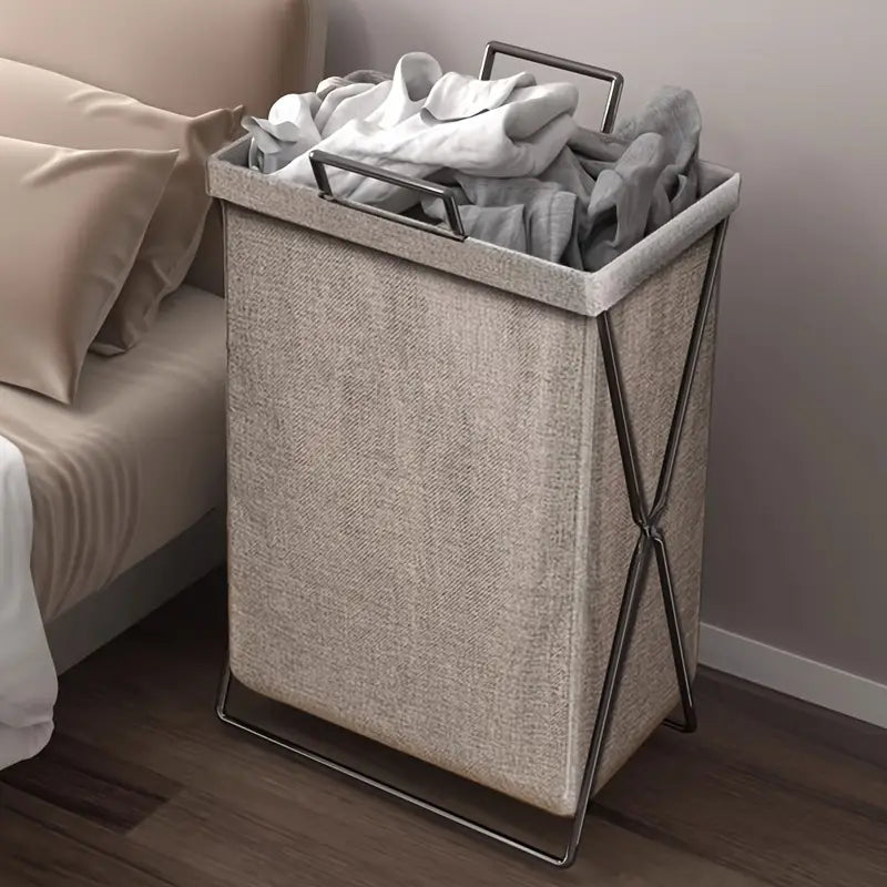 Opvouwbare Wasmand Voor Praktische Opberging Van Kleding Grijs