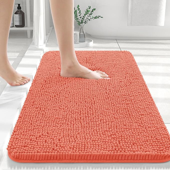 Pluche Luxe Badmat Voor Comfort En Elegantie In Badkamer Rood