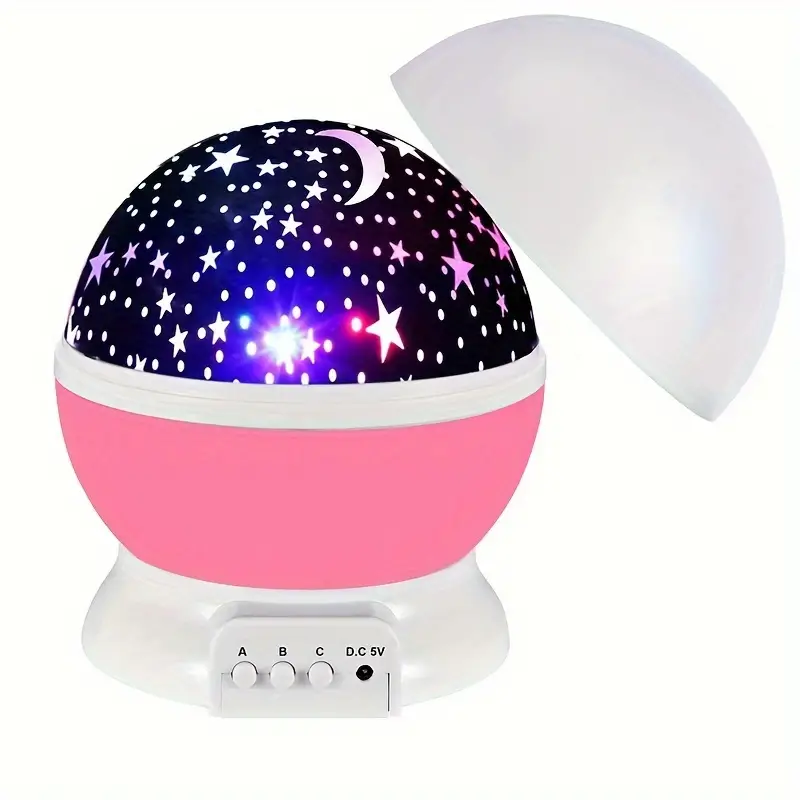 Sterrenprojector Nachtlampje Voor Kids Met Sfeervol Licht Roze