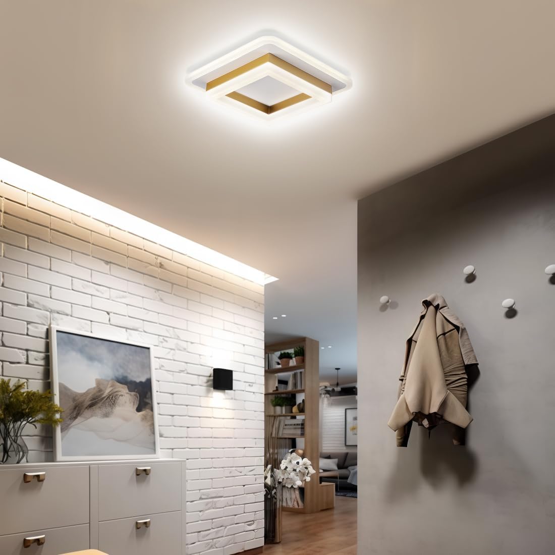 Vierkante LED Plafondlampen Hal en Woonruimtes Verlichting