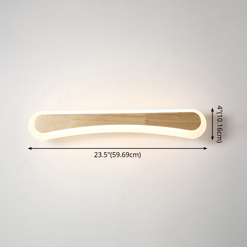 Wandlamp Badkamer Houten LED Wandlampen Acryl Schaduw