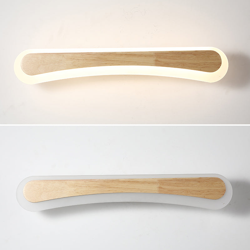 Wandlamp Badkamer Houten LED Wandlampen Acryl Schaduw