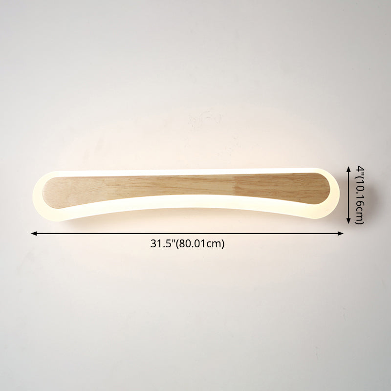 Wandlamp Badkamer Houten LED Wandlampen Acryl Schaduw