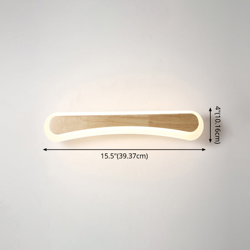 Wandlamp Badkamer Houten LED Wandlampen Acryl Schaduw