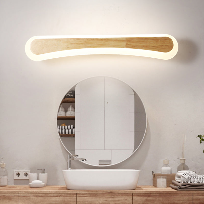 Wandlamp Badkamer Houten LED Wandlampen Acryl Schaduw