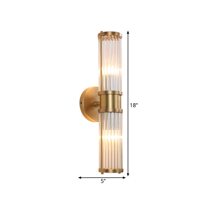Wandlamp Corridor Gouden Metaal Industrieel LED 2 Lichten