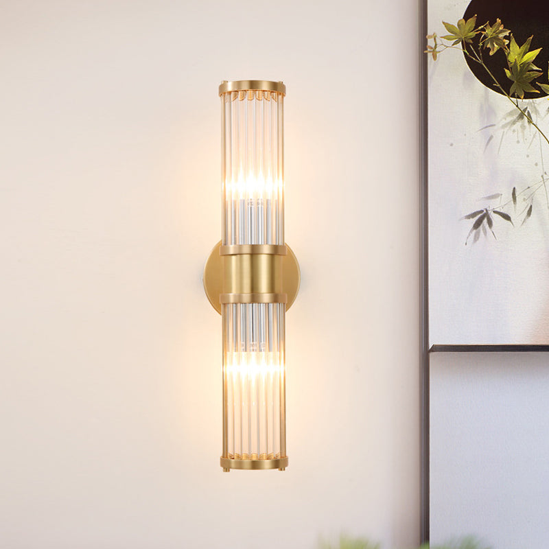 Wandlamp Corridor Gouden Metaal Industrieel LED 2 Lichten