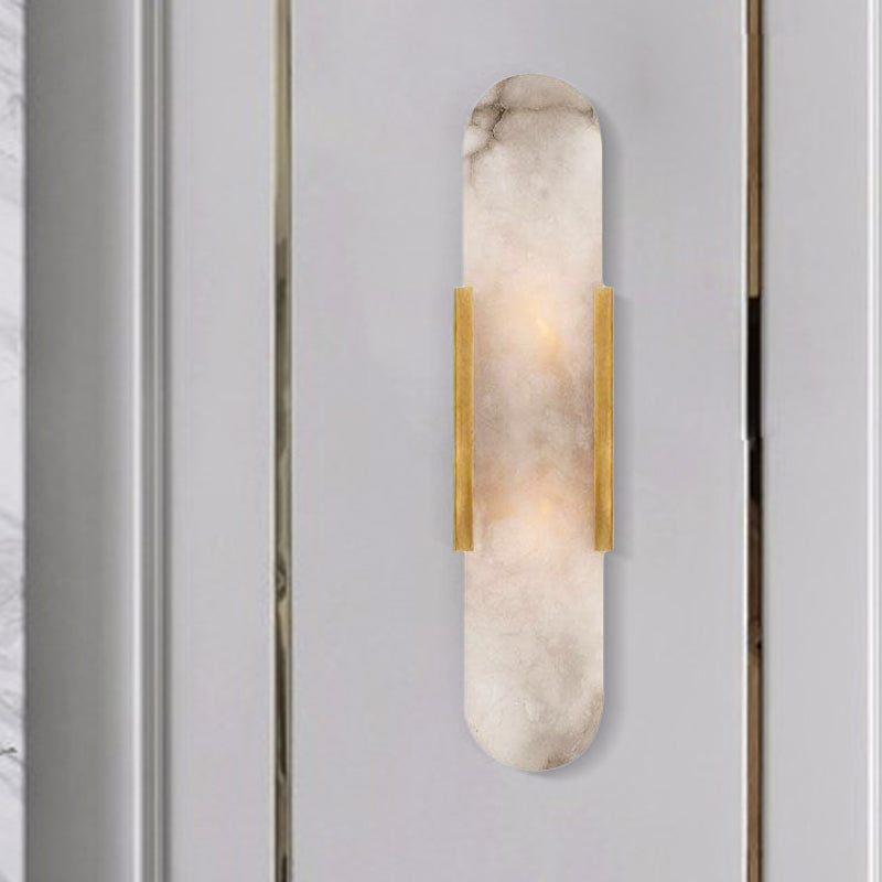Wandlamp Koloniaal 2 Lampen Flush Mount Goud Zwart Marmeren