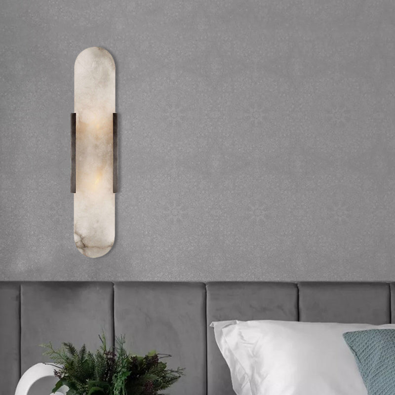 Wandlamp Koloniaal 2 Lampen Flush Mount Goud Zwart Marmeren
