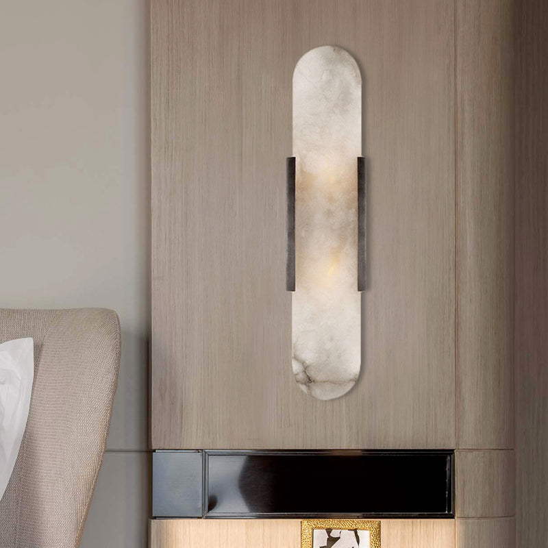 Wandlamp Koloniaal 2 Lampen Flush Mount Goud Zwart Marmeren Zwart