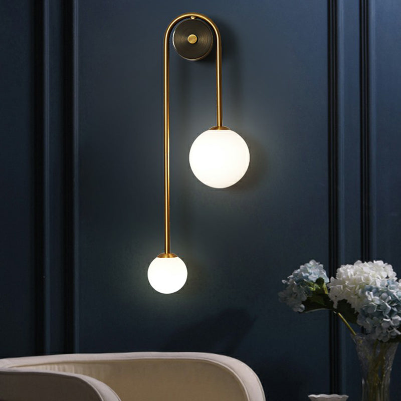 Wandverlichting Messing Boog Postmodern 2-Kops Wandlamp
