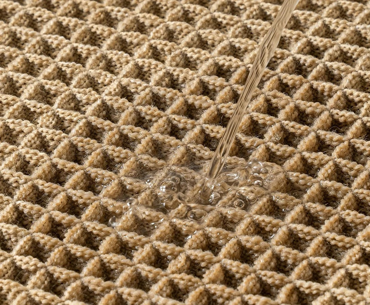 Zachte Absorberende Badmat Met Antislip En Modern Wafeldesign