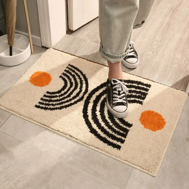 Zachte Microvezel Badmat Met Antislip TPR Achterkant Voor Badkamer