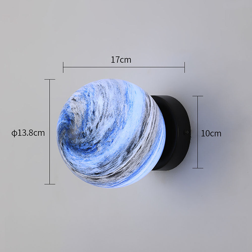 Planet Glass Moderne Plafondlamp Voor Slaapkamer