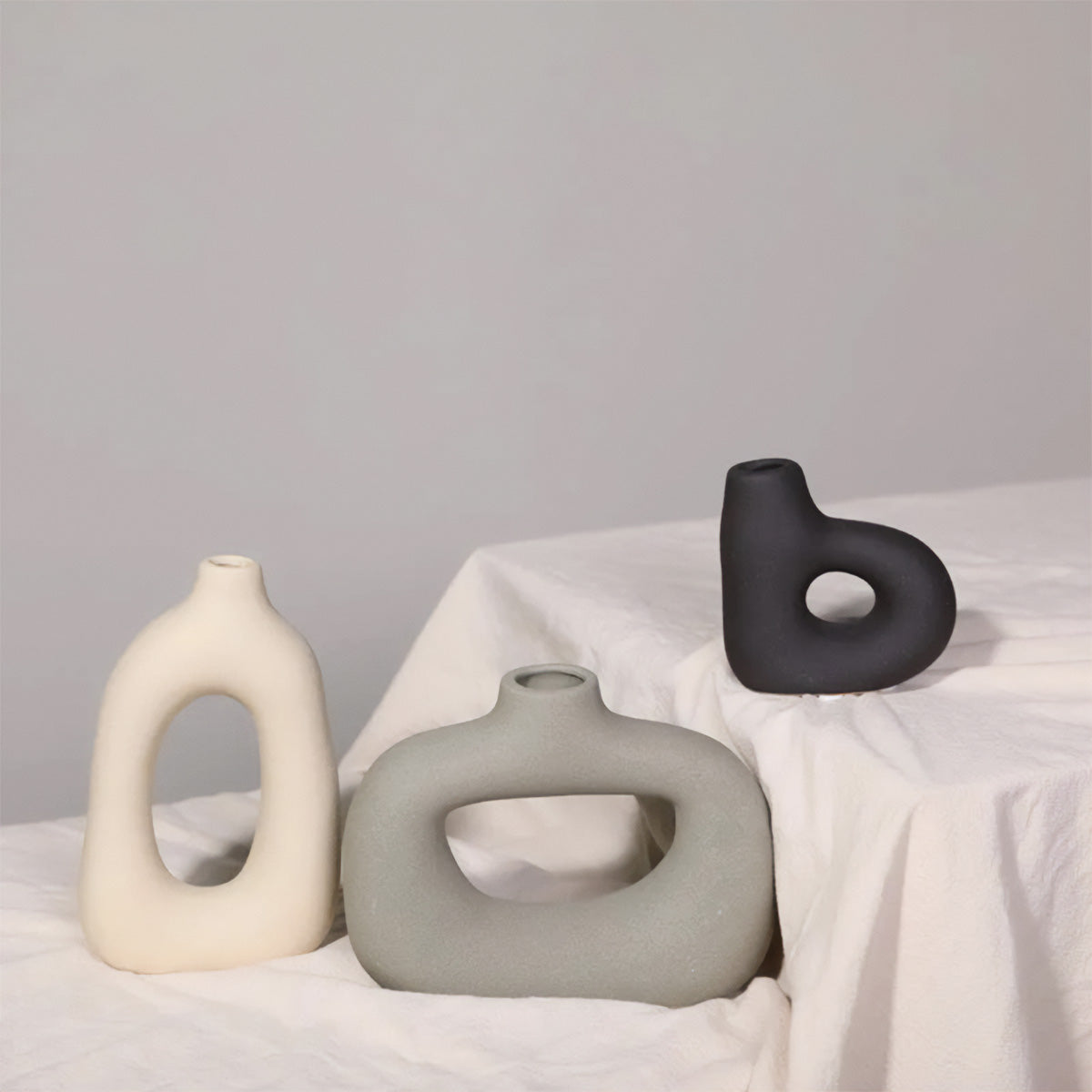 Frosted Vase Collectie - Keramische Vaas, Nieuwe Klassieke / Post-Modern Stijl, Thuis Kantoor Decoratie
