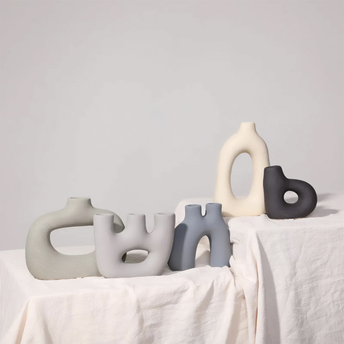 Frosted Vase Collectie - Keramische Vaas, Nieuwe Klassieke / Post-Modern Stijl, Thuis Kantoor Decoratie