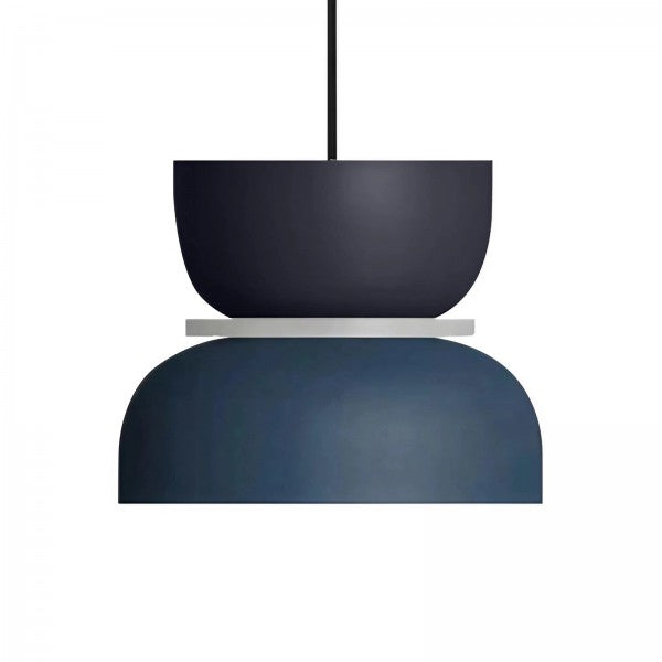 Scandinavische Macaron Hanglamp Van Hoogwaardige Materialen Zwart + Marineblauw