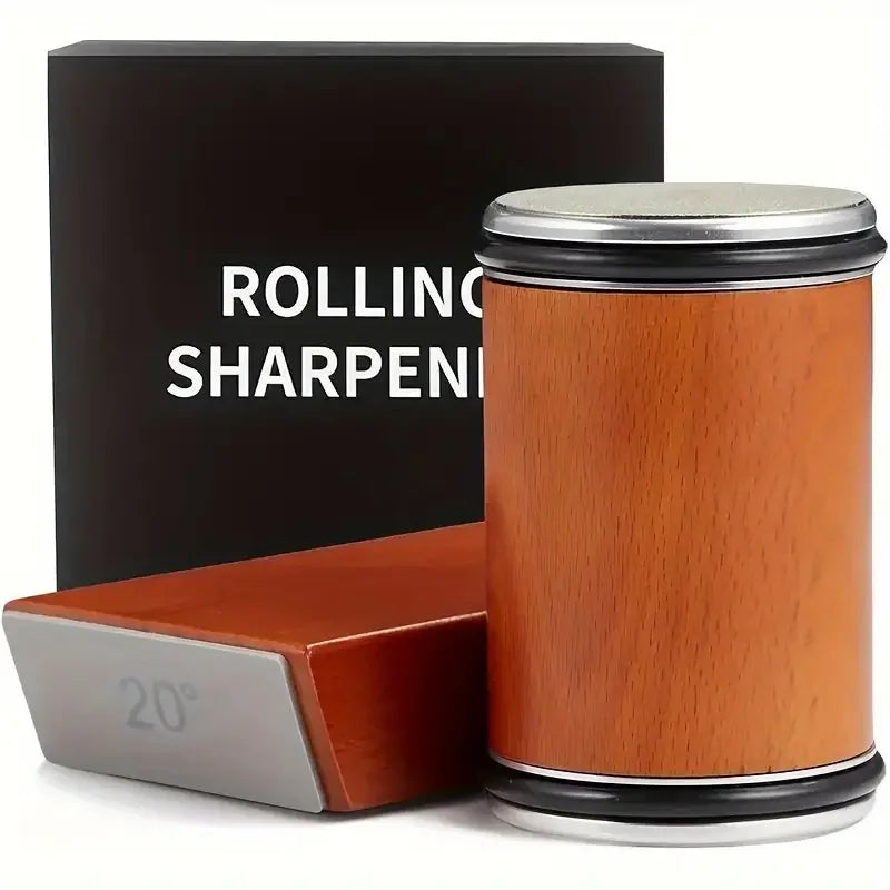 Rolmes Slijper - Dubbelzijdig Diamant & Keramisch, Magnetische Hoek Roller Bruin