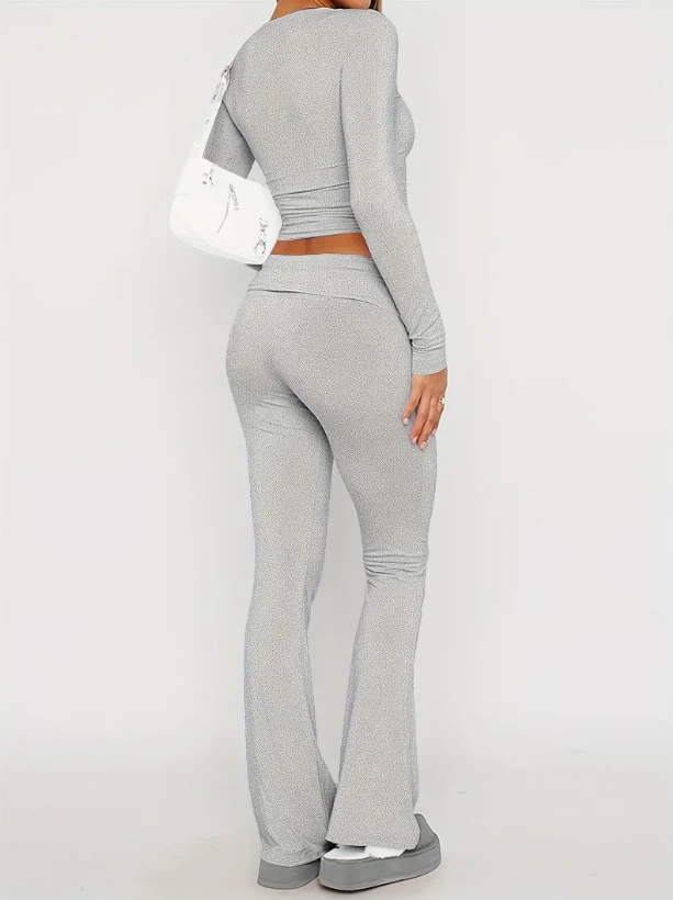 Chaveli - Comfortabele 2-Delige Flare Set Voor Dames