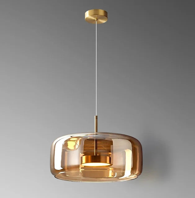 Glazen Koepelkroonluchter Moderne Kamer Verlichting Goud