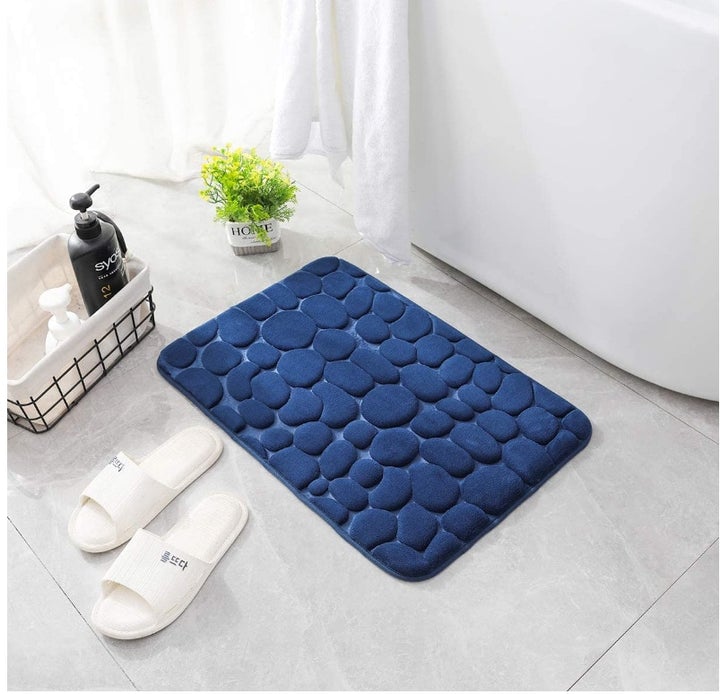 Stone Absorbmat 1+1 Gratis Natte Vloer Badkamer Douchemat Blauw 1+1 Gratis