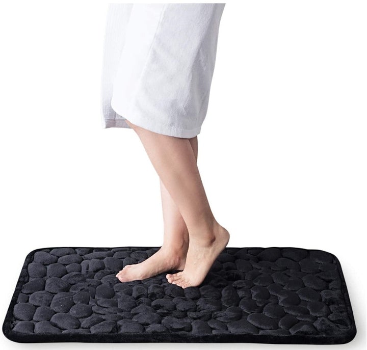 Stone Absorbmat 1+1 Gratis Natte Vloer Badkamer Douchemat Zwart 1+1 Gratis