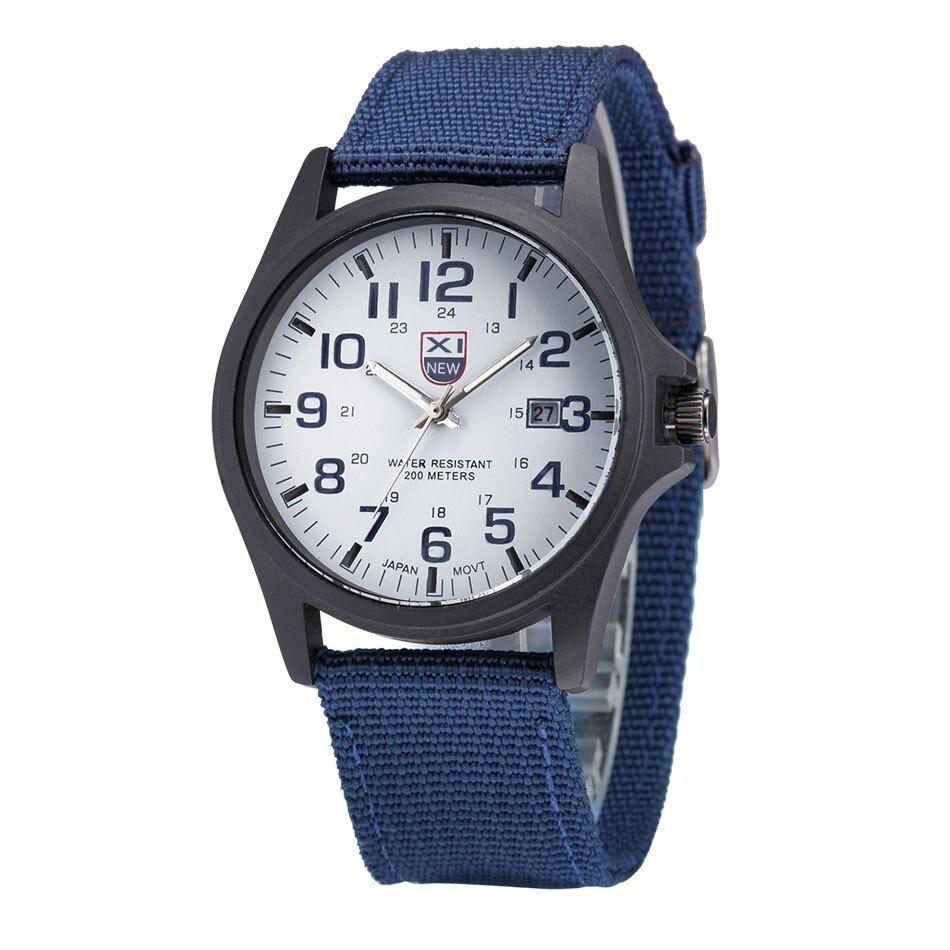 Tactisch Legerhorloge Voor Avonturiers Militaire Stijl Blauw