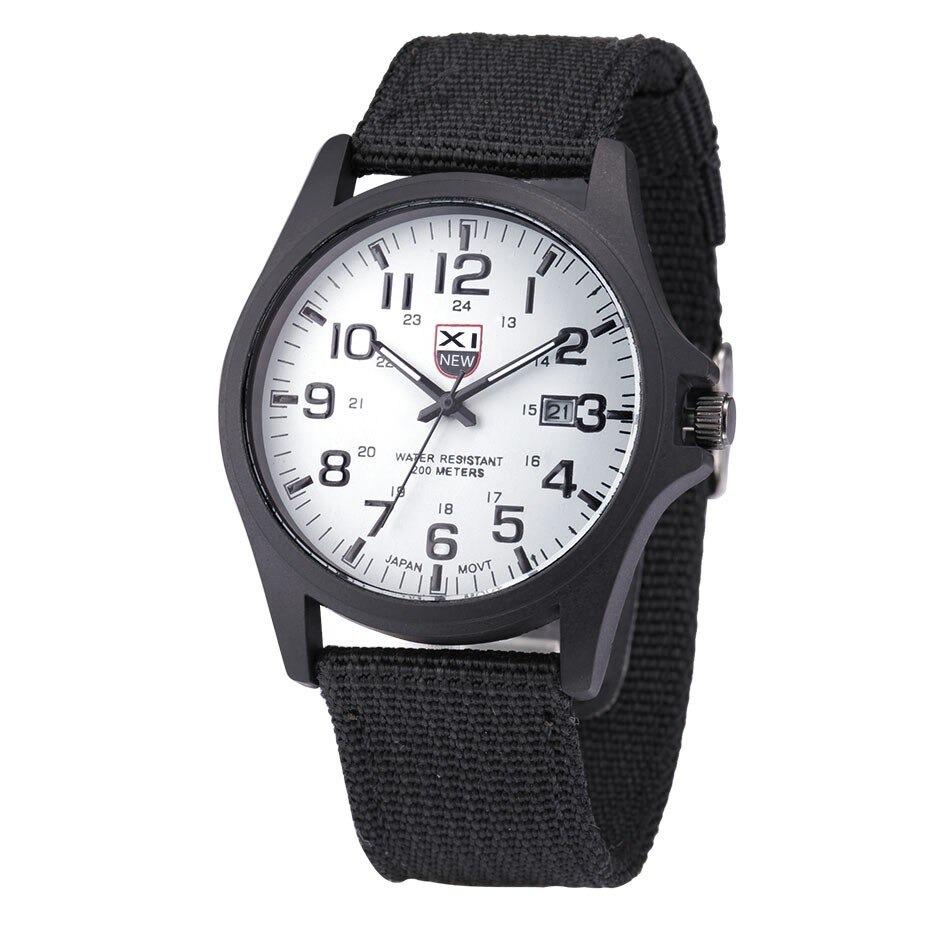 Tactisch Legerhorloge Voor Avonturiers Militaire Stijl Zwart-wit