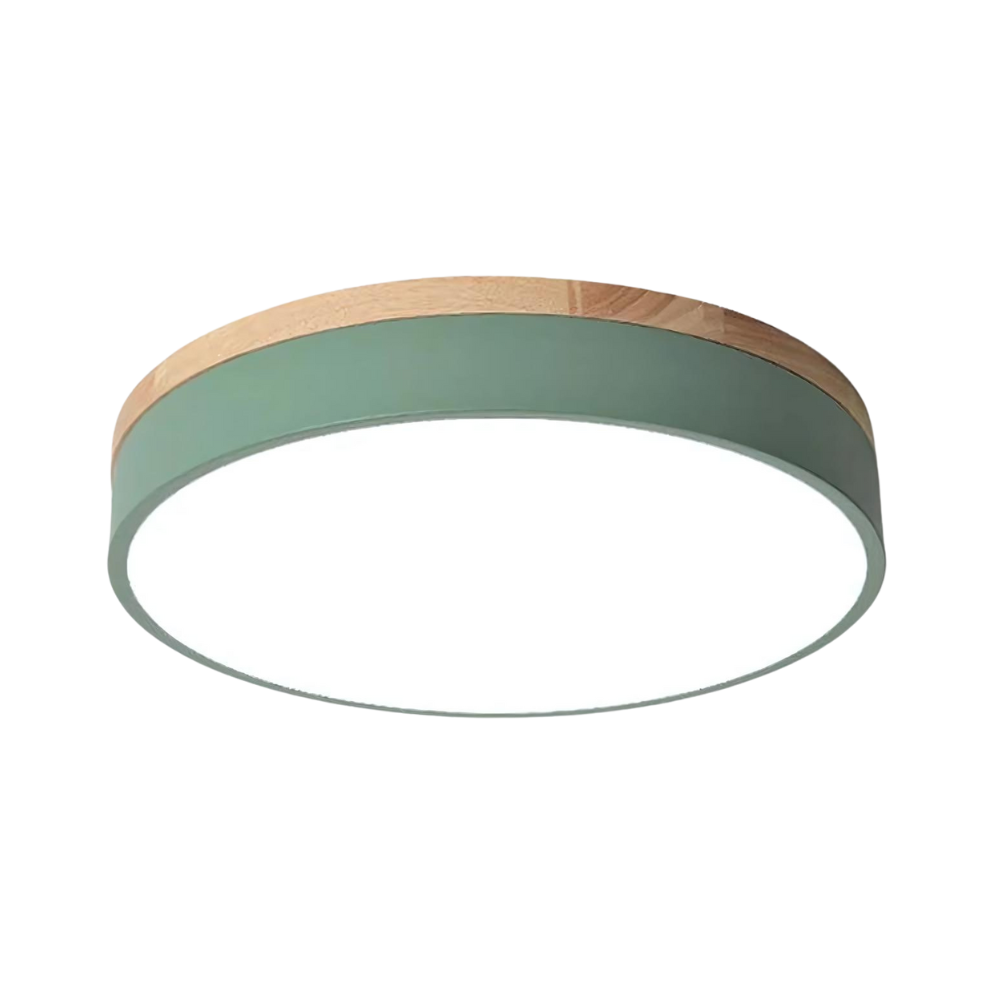 Scandinavische Plafondlamp van Hout en Metaal – Minimalistisch Design voor Slaapkamer en Modern Interieur