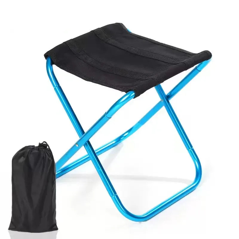 Vouwbaar Lichtgewicht Krukje Voor Kamperen En Picknicken Blauw