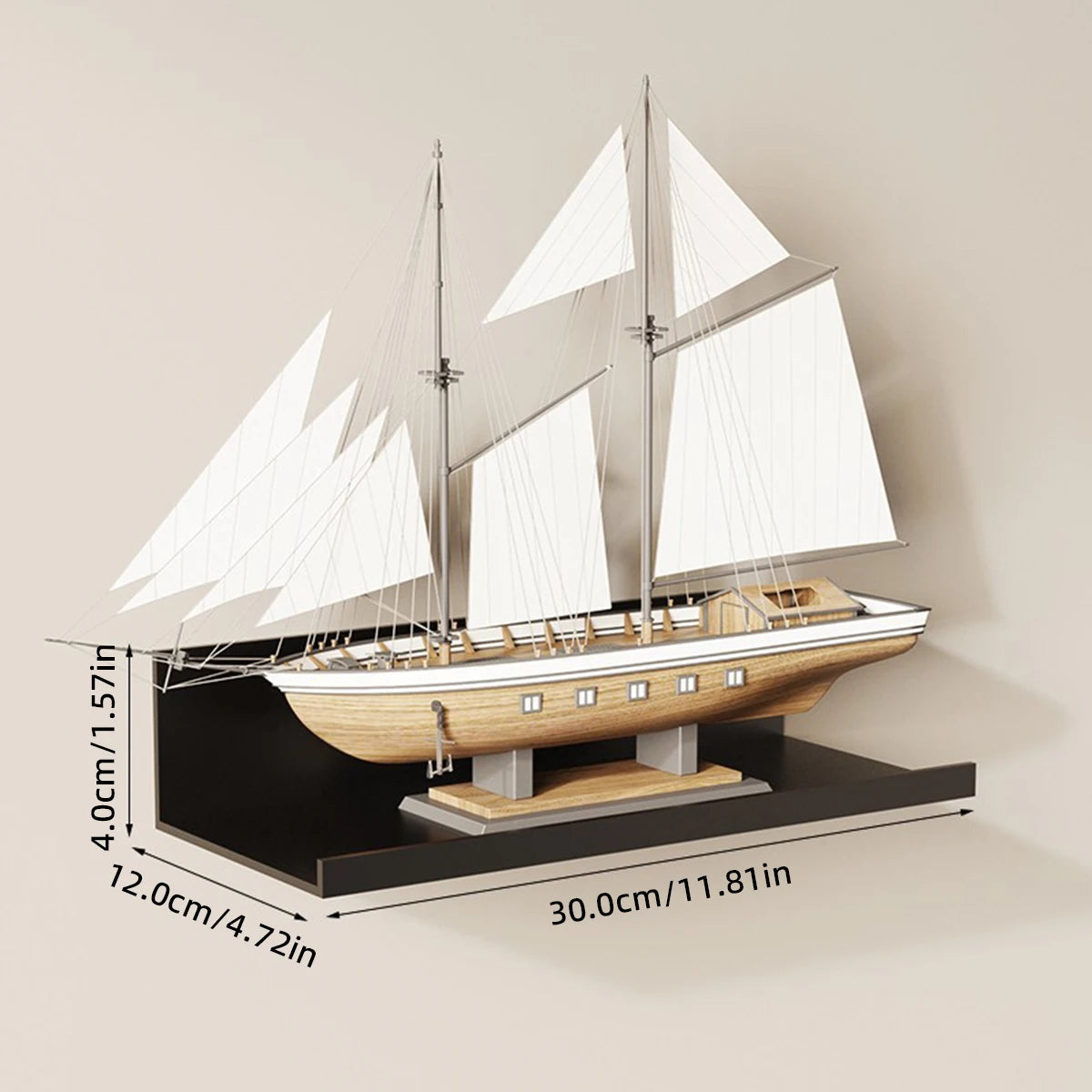 Wandplank Zonder Boren Voor Badkamer En Keuken Wit Hout Metaal 30cm Zwart