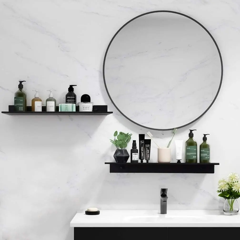 Wandplank Zonder Boren Voor Badkamer En Keuken Wit Hout Metaal