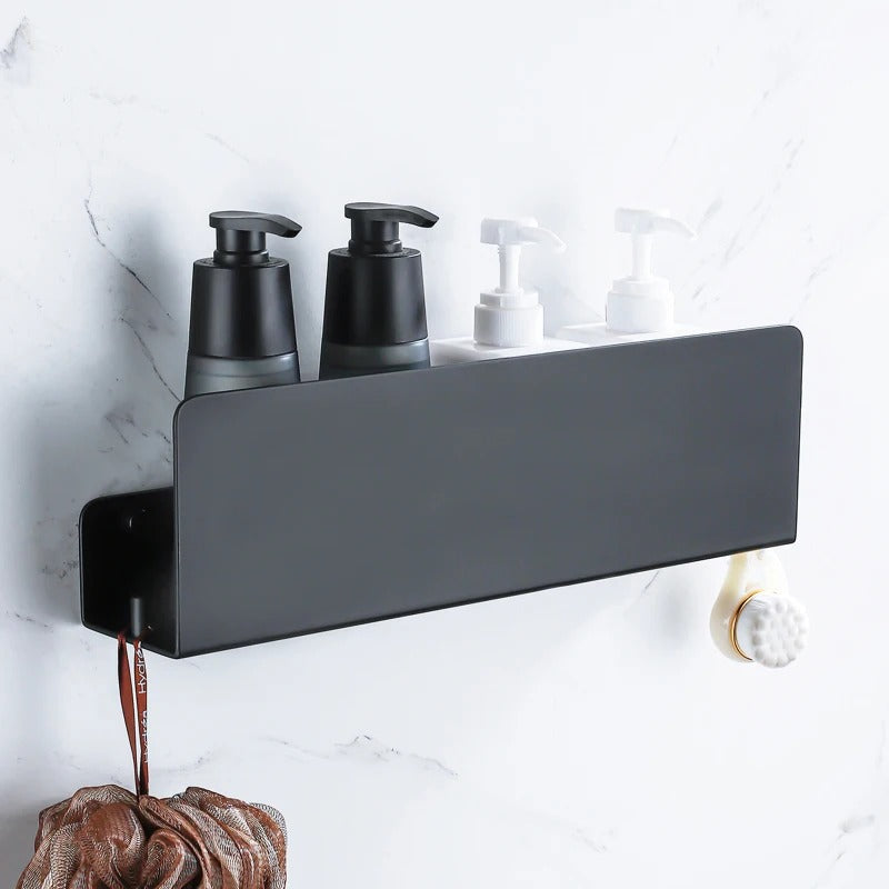Wandplank Zwart Aluminium voor Badkamer Minimalistisch Ontwerp
