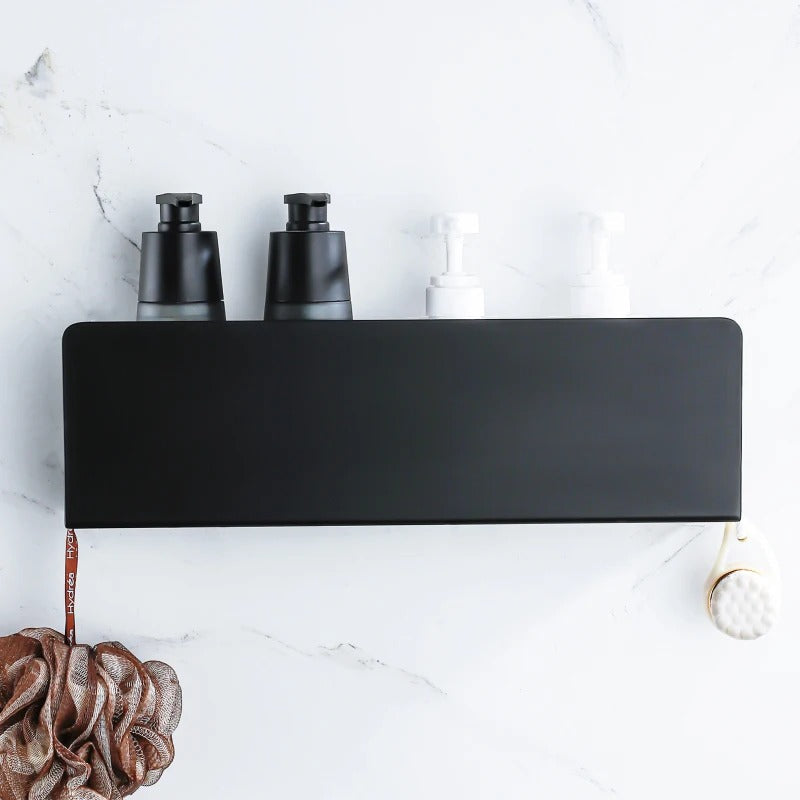 Wandplank Zwart Aluminium voor Badkamer Minimalistisch Ontwerp