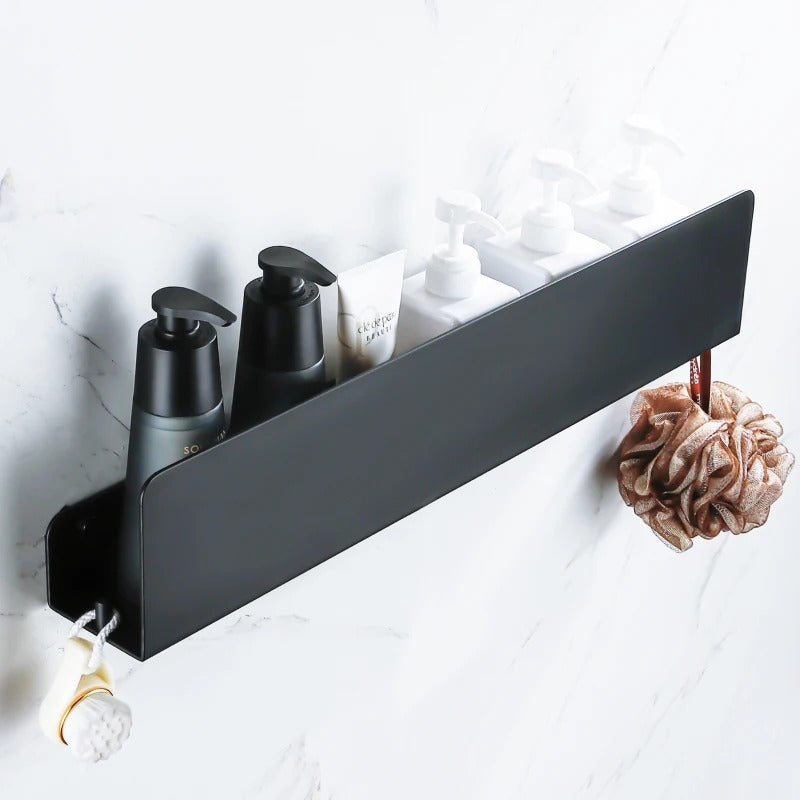 Wandplank Zwart Aluminium voor Badkamer Minimalistisch Ontwerp 50cm