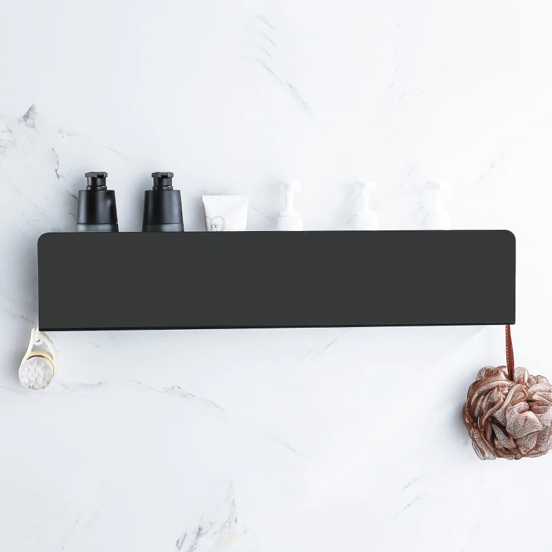 Wandplank Zwart Aluminium voor Badkamer Minimalistisch Ontwerp