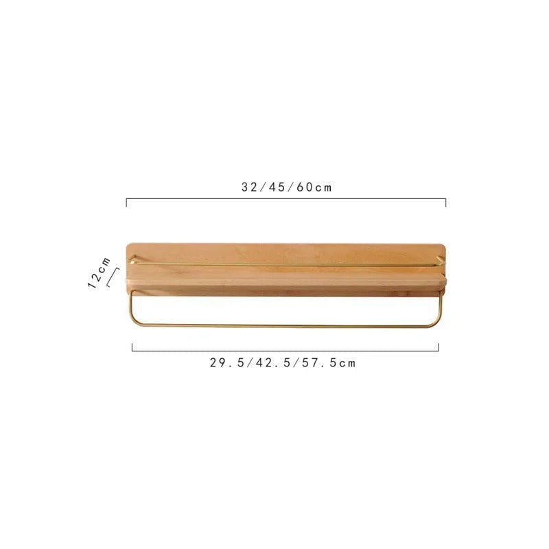 Wandplanken van Bamboe voor Badkamer Ruimtebesparend en Duurzaam Bruin B 45cm
