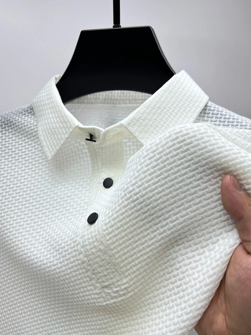 Zwarte Polo Heren Katoen Slanke Pasvorm Perfect Voor Casual en Formele Gelegenheden Wit