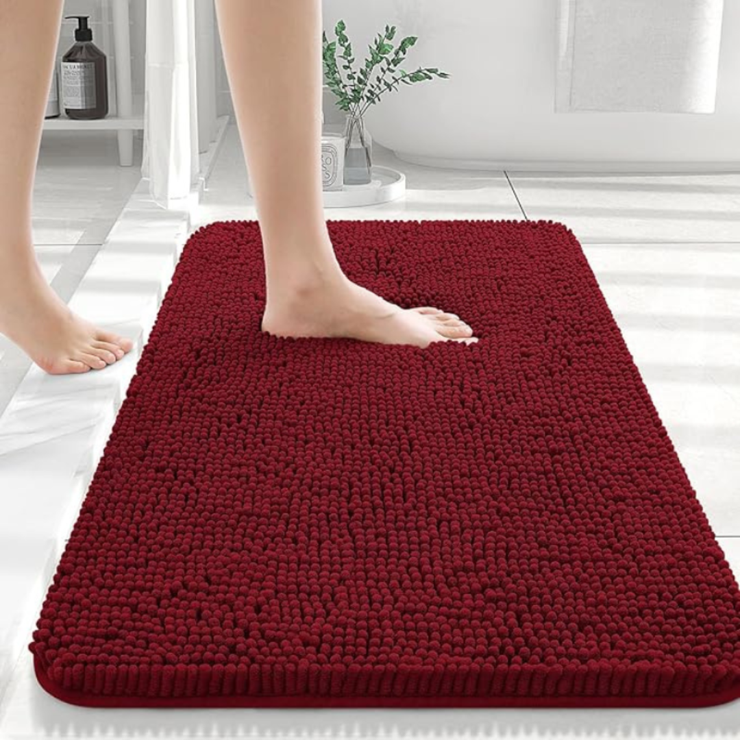 Zachte Badmat Met Antislip En Sneldrogende Badkamer Comfort Rood