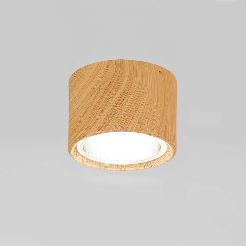 Zwarte LED Plafondlamp Verstelbare Plafonniere Vlakke Montage Houtnerf