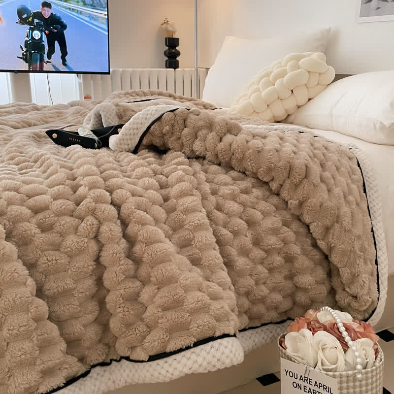 Dikke Koraalfleece Omkeerbare Dekentje Blankets SEREIN