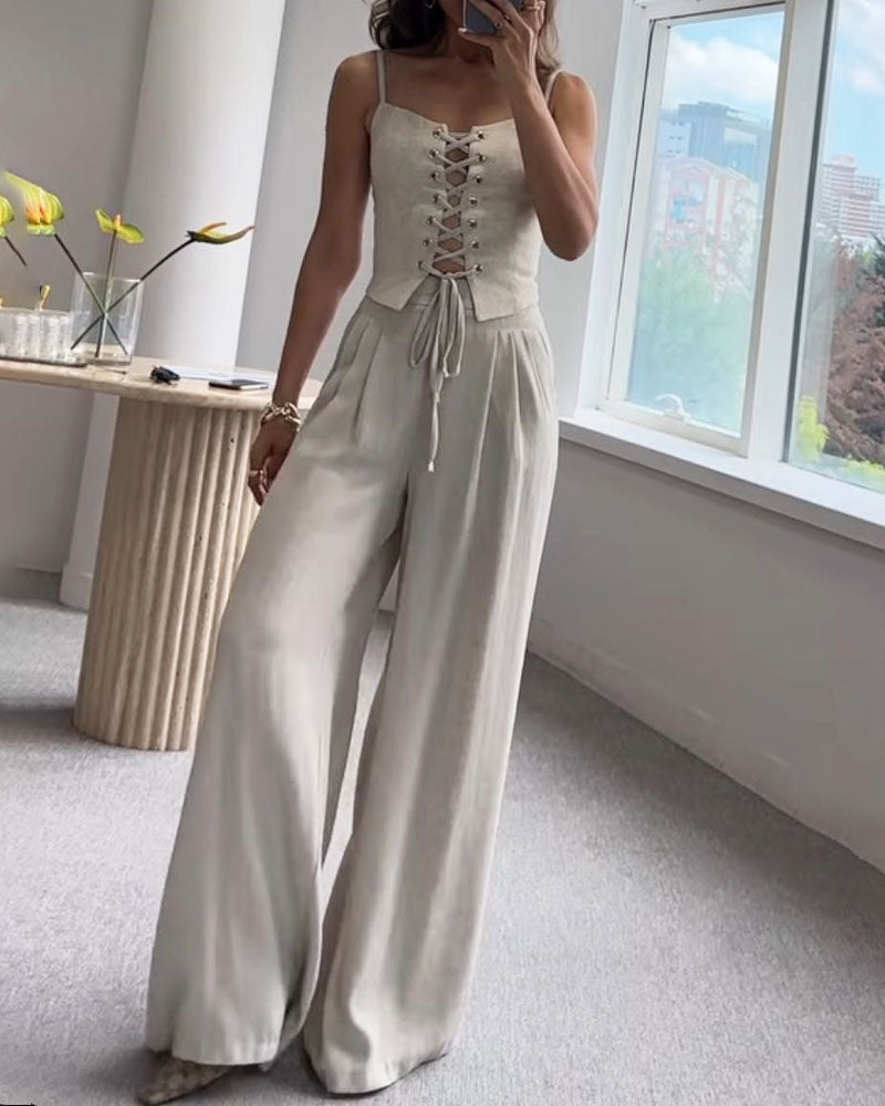 Oasis String Top Twee-delige Set voor Stijlvolle Outfits