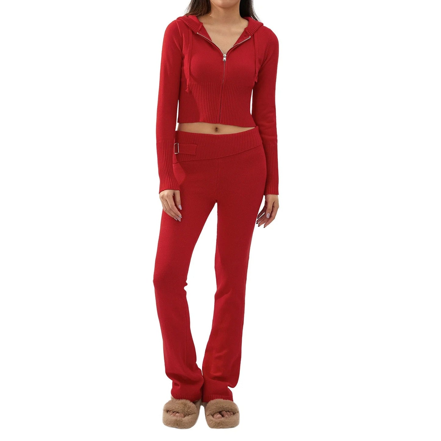 Maak je geen zorgen Twee-delige Set voor Comfort en Stijl Rood