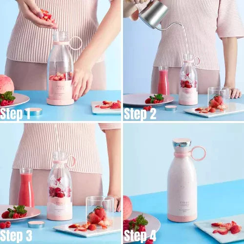 Compacte Draagbare Smoothie Mixer Fruitcontainer En Drinkdop