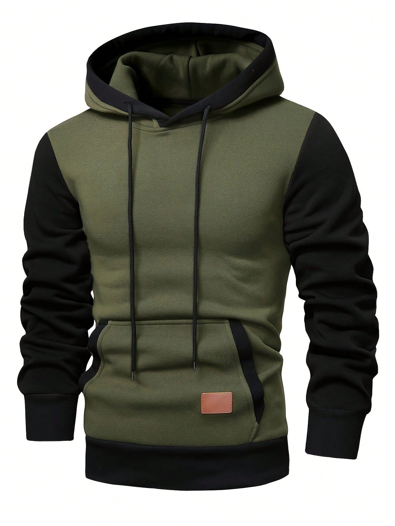 Heren Hoodie Kleurenblokken Ademende Stretchstof Pasvorm