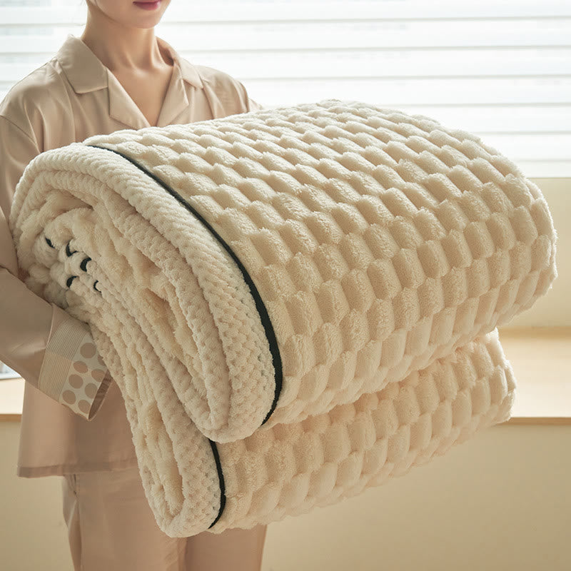 Dikke Koraalfleece Omkeerbare Dekentje Blankets SEREIN